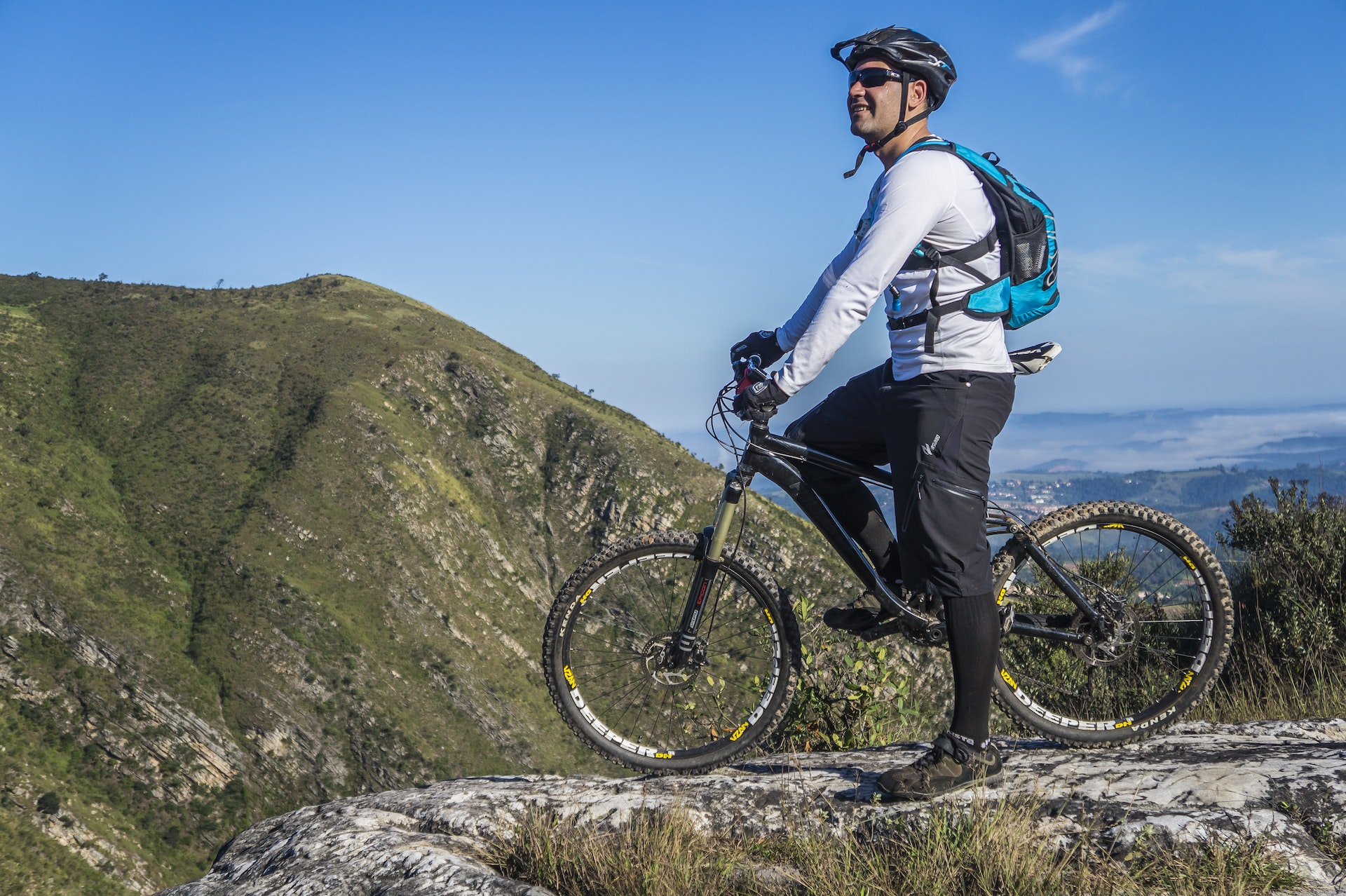 a happy healthy biker